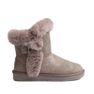 Ghete damă din piele naturală  -  42016 Gri Velur