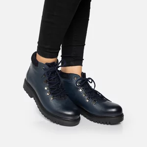 Ghete damă din piele naturală, Leofex - 353 Blue Box