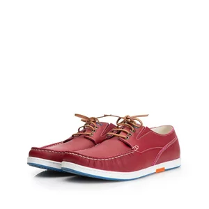 Mocasini barbati din piele naturala, Leofex  - 879 Visiniu
