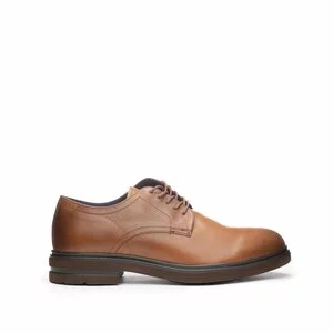 Pantofi barbati casual din piele naturala Leofex - Mostra 998 Cognac Box