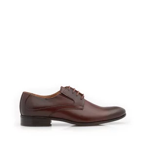 Pantofi barbati Derby din piele naturala, Leofex - 690 maro box