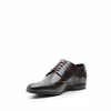 Pantofi barbati eleganti din piele naturala Leofex - 1023 Red wood Box