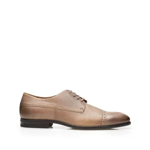 Pantofi barbati eleganti din piele naturala Leofex- 510-1 Taupe Box
