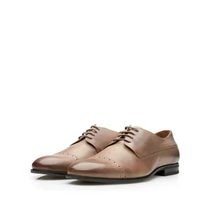 Pantofi barbati eleganti din piele naturala Leofex- 510-1 Taupe Box