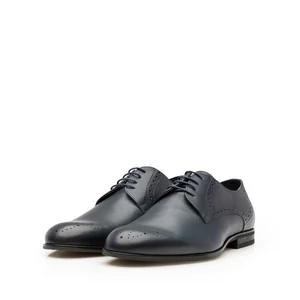 Pantofi barbati eleganti din piele naturala Leofex -512 Blue Box