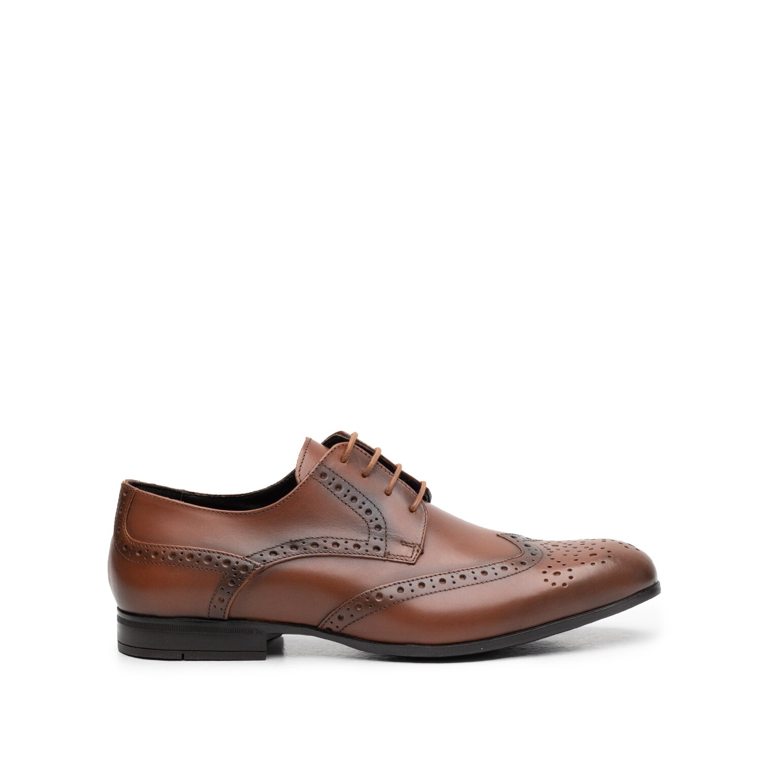 Pantofi barbati eleganti din piele naturala Leofex- 538-2 Cognac Box