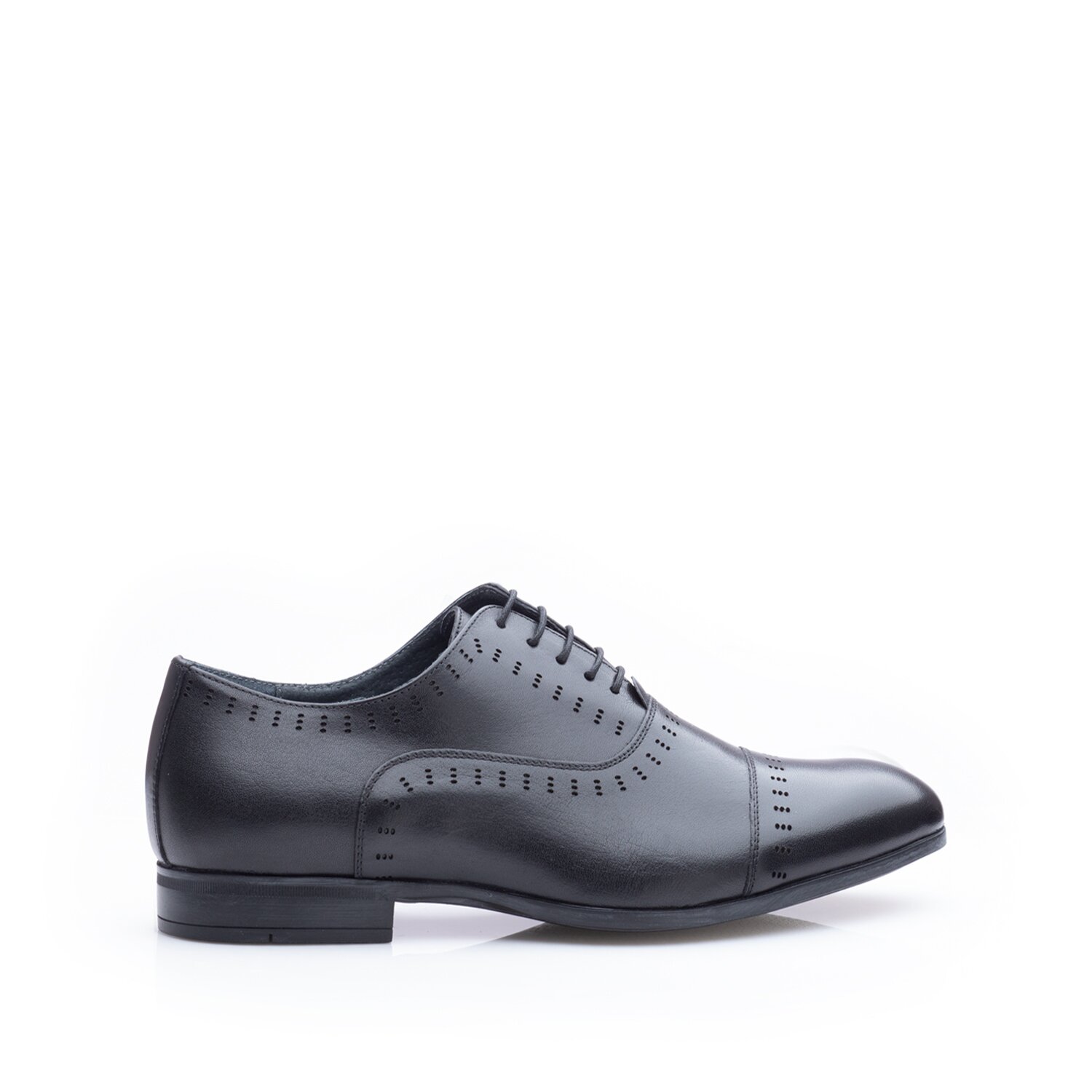 Pantofi barbati eleganti din piele naturala Leofex- 890 Negru