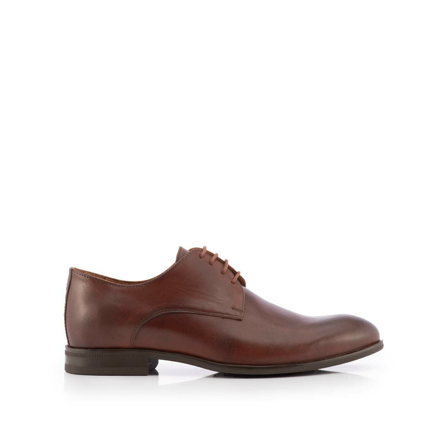 Pantofi bărbați eleganți din piele naturală, Leofex - 898 Red wood Box