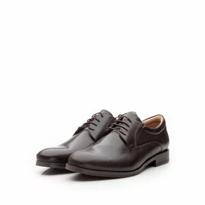 Pantofi barbati eleganti din piele naturala Leofex - 930-1 Maro Box