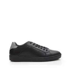 Pantofi barbati sport din piele naturala, Leofex - Mostra 881 negru+gri box