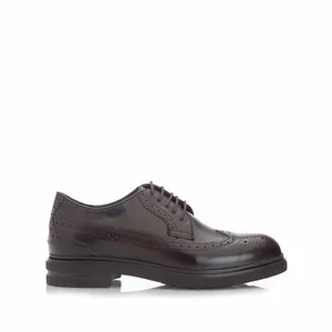 Pantofi casual barbati Brogue din piele naturala ,Leofex- 980-2 Maro x Box