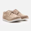 Pantofi casual bărbați din piele naturală - 623 Bej Perforat Velur