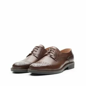 Pantofi casual barbati din piele naturala Leofex -  537-1 red wood box