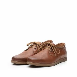 Pantofi casual barbati din piele naturala, Leofex- 787-1 camel box