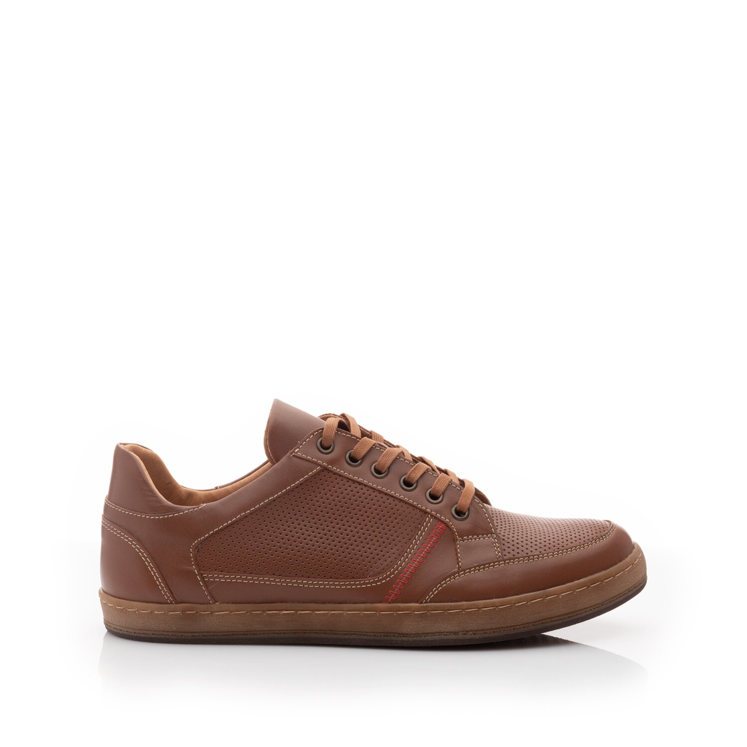 Pantofi casual barbati din piele naturala, Leofex - 854 cognac box