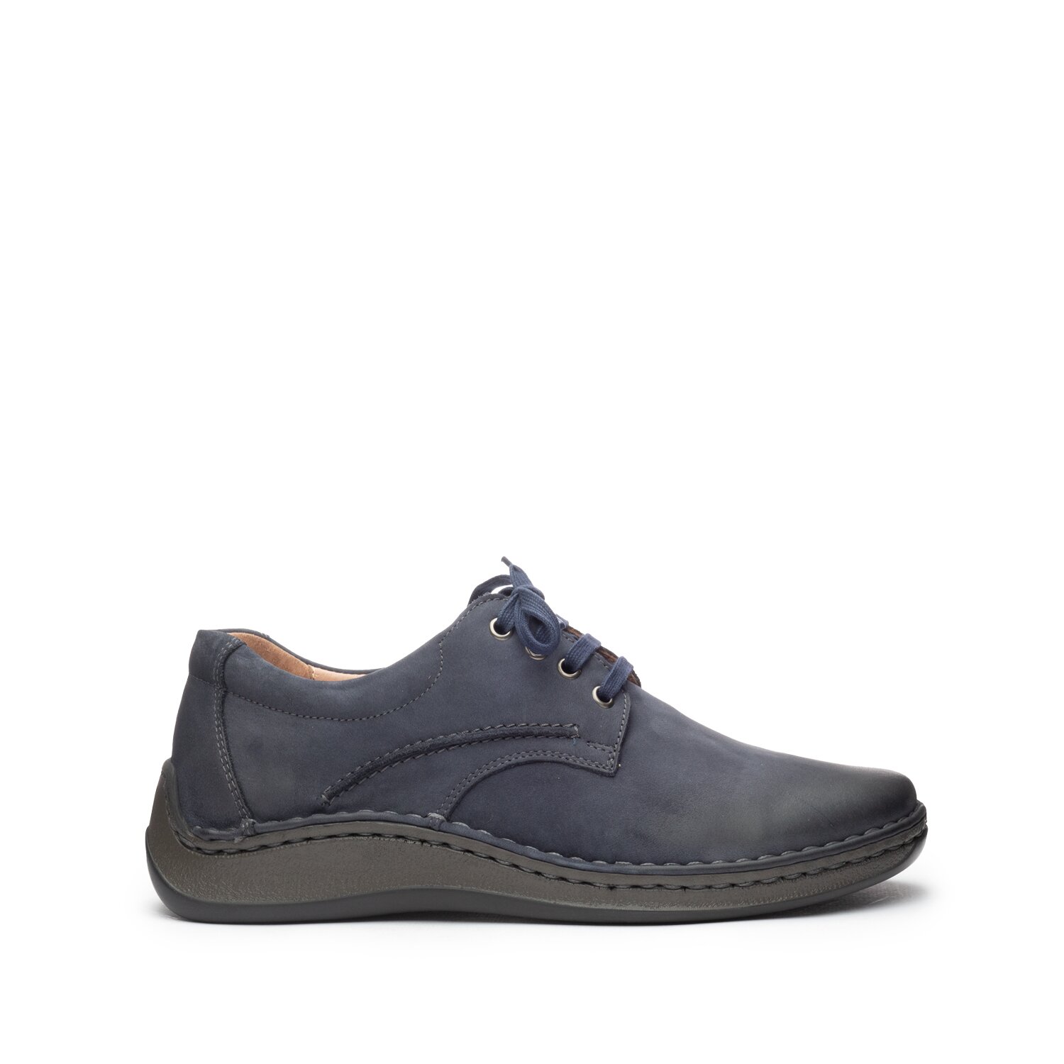 Pantofi casual barbati din piele naturala,Leofex - 918 Blue Nabuc