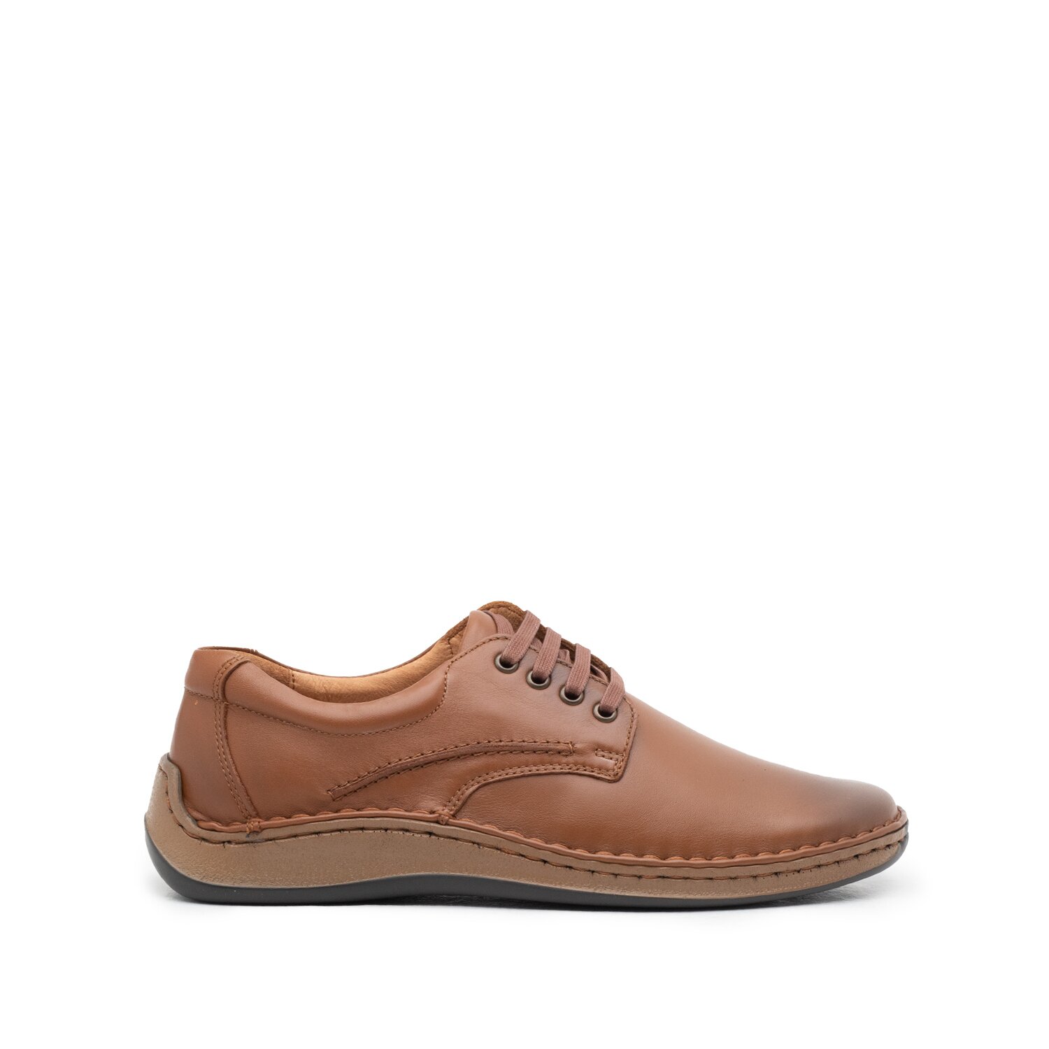 Pantofi casual barbati din piele naturala, Leofex - 918 Cognac Box