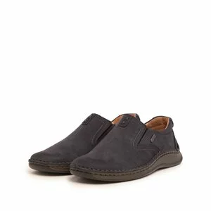 Pantofi casual barbati din piele naturala, Leofex - 919 Blue Nabuc