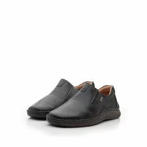 Pantofi casual barbati din piele naturala, Leofex - 919 negru box