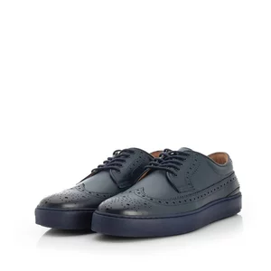 Pantofi casual barbati din piele naturala, Leofex - 980-1 Blue box
