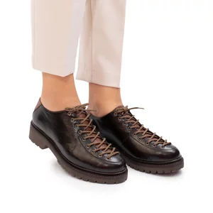 Pantofi casual dama cu siret pana in varf Leofex- 561 Maro Florantic