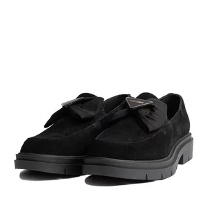 Pantofi casual damă din piele naturală, Karisma - 4426 Negru velur