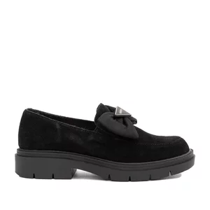 Pantofi casual damă din piele naturală, Karisma - 4426 Negru velur