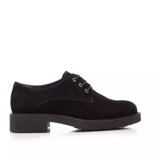 Pantofi casual damă din piele naturală,Leofex - 377 Negru velur