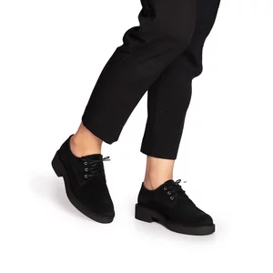 Pantofi casual damă din piele naturală,Leofex - 377 Negru velur