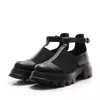 Pantofi casual decupați damă din piele naturală, Leofex - 038 Negru Box