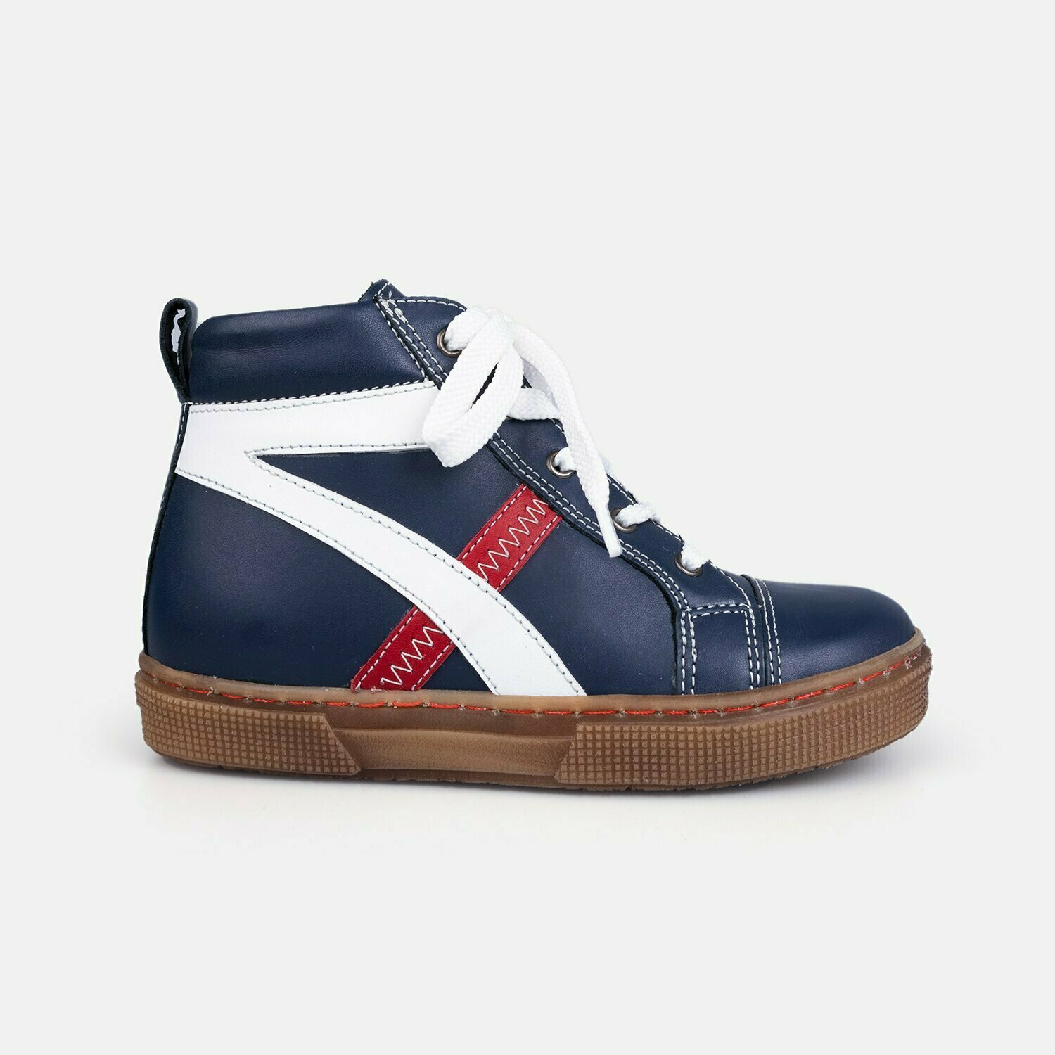 Pantofi copii din piele naturala, Leofex – 104 blue box
