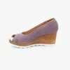 Pantofi dama casual cu platforma din piela naturala - 531-1 mov