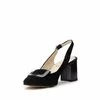 Pantofi  casual cu toc dama, din piele naturala - 791/1CN Negru Velur