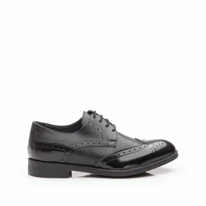 Pantofi eleganti barbati din piele naturala Leofex - 516 Negru Box Florantic