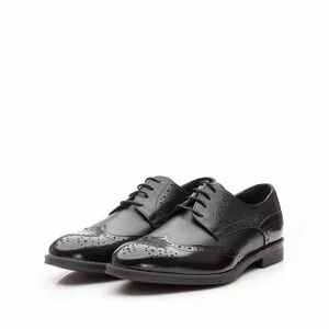Pantofi eleganti barbati din piele naturala Leofex - 516 Negru Box Florantic