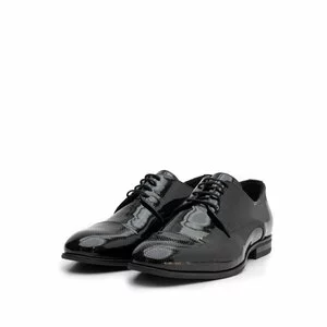 Pantofi eleganti barbati din piele naturala,Leofex- 113 Negru Lac