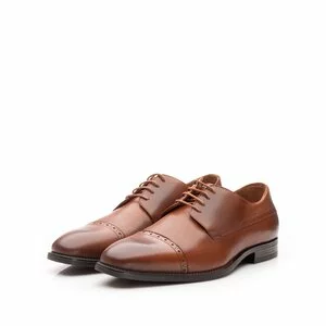 Pantofi eleganti barbati din piele naturala, Leofex - 510 Cognac box
