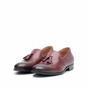 lease shore manipulate Pantofi barbati eleganti din piele naturala cu ciucuri, Leofex - 515 Negru  Florantic