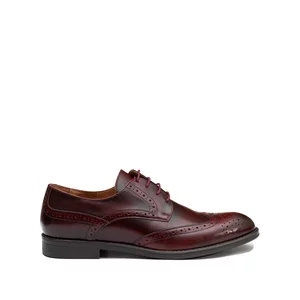 Pantofi eleganţi bărbaţi din piele naturală, Leofex - 516 Vișiniu Box