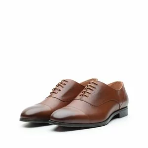 Pantofi eleganti barbati din piele naturala, Leofex - 579 Cognac Box