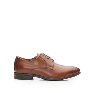 Pantofi eleganti barbati din piele naturala, Leofex - 622 Cognac box