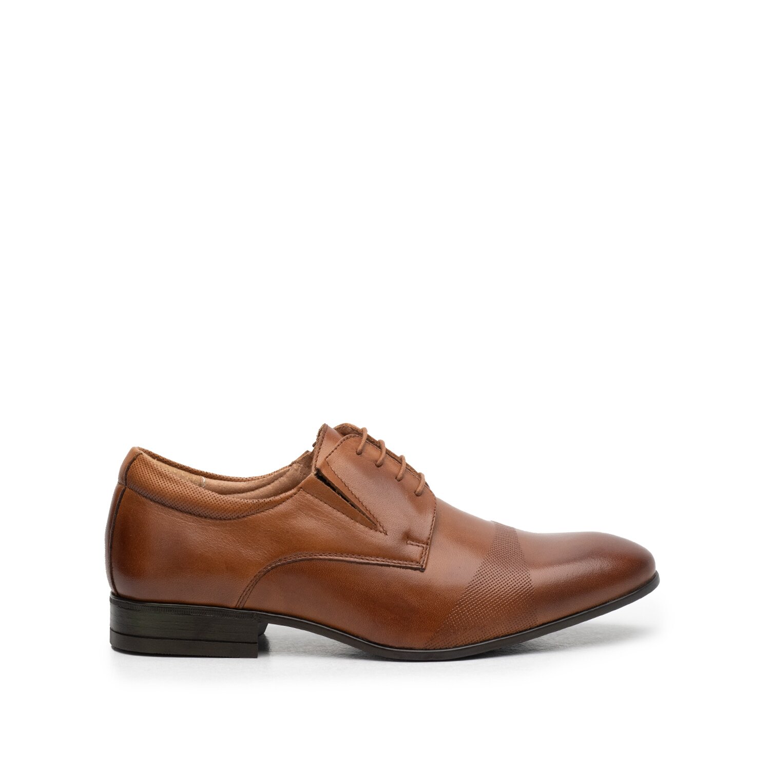 Pantofi eleganti barbati din piele naturala,Leofex – 777-1 cognac box 777-1 imagine noua 2022