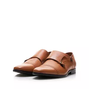 Pantofi eleganti barbati din piele naturala,Leofex - 778 cognac box
