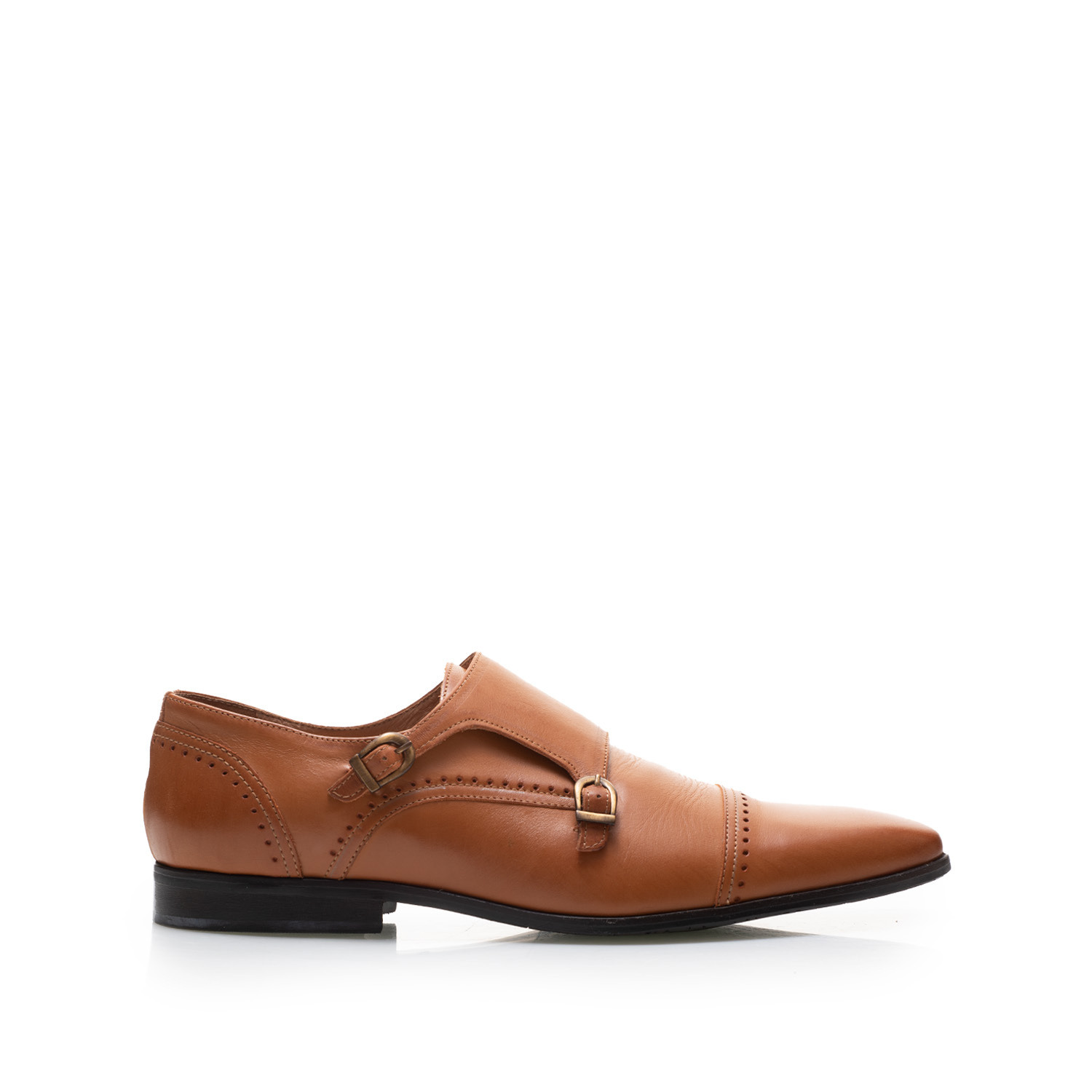 Pantofi eleganti barbati din piele naturala,Leofex - 778 cognac box