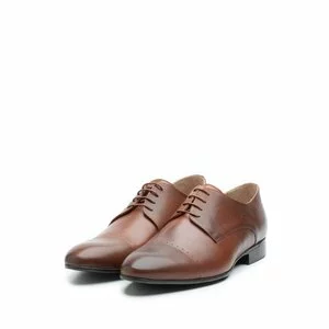 Pantofi eleganti barbati din piele naturala,Leofex - 885 cognac box