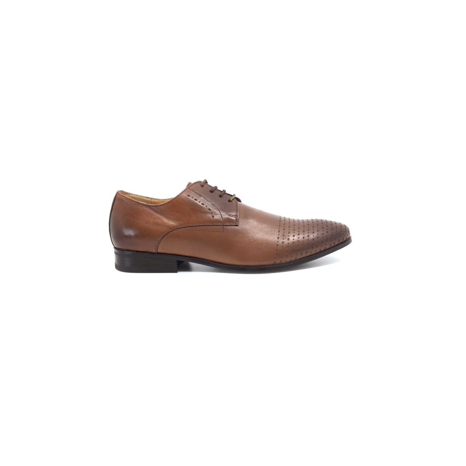 Pantofi eleganti barbati din piele naturala, Leofex - 888 cognac box