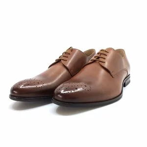 Pantofi eleganti barbati din piele naturala, Leofex - 898-1 Cognac box