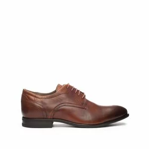 Pantofi eleganti barbati din piele naturala, Leofex - Mostra 622-1 Cognac box