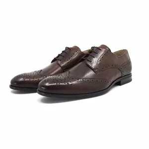 Pantofi eleganti barbati din piele naturala, Leofex - Mostra Beny 1 Red Wood Box