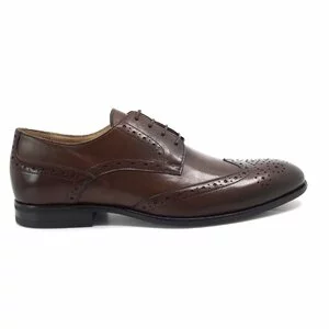 Pantofi eleganti barbati din piele naturala, Leofex - Mostra Beny 1 Red Wood Box